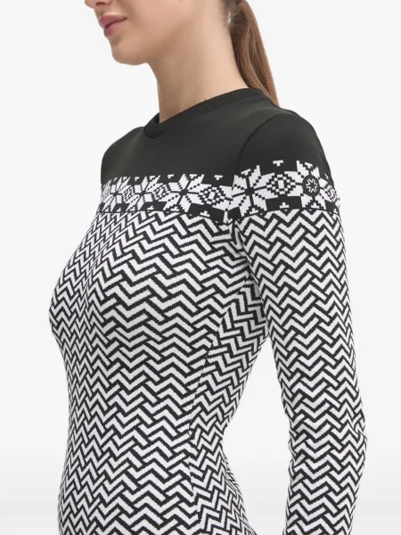 Hanorac Newland cu imagine cu imprimeu geometric negru