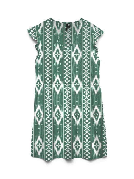 VERO MODA Rochie de vară VMMYMILO verde închis alb