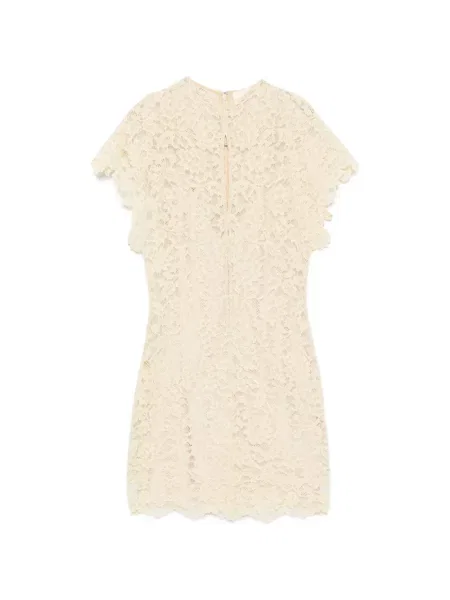 Rochie mini De La Vali din dantelă galben