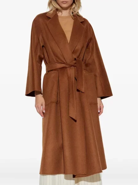 Cu centură palton Max Mara maro