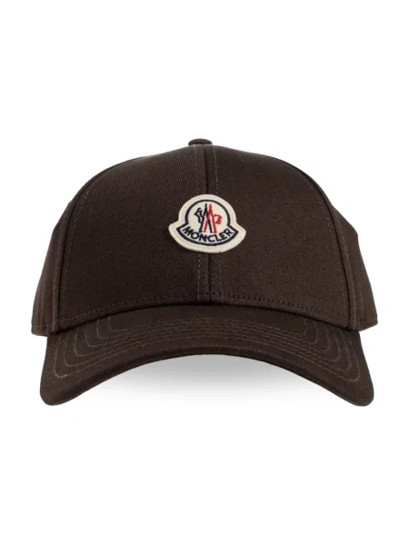 Czapka z daszkiem Moncler brązowa