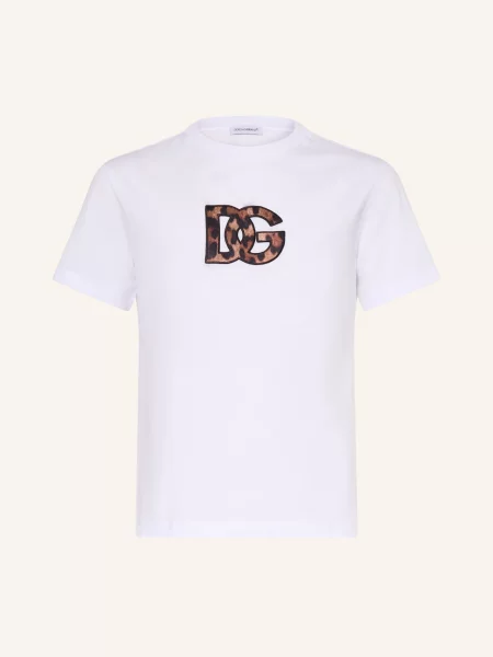 Dolce & Gabbana Tričko / hnědá / černá bílá