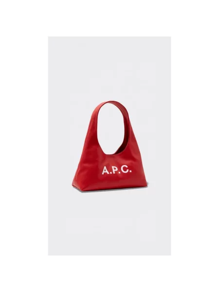Torebka hobo A.p.c. skórzana czerwona