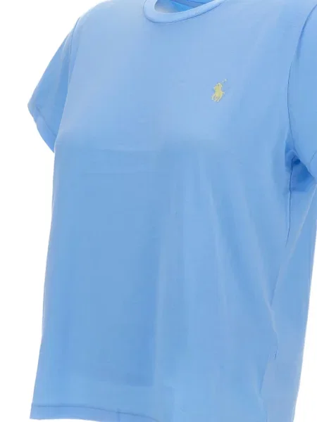 Πλεκτό πουκάμισο Polo Ralph Lauren με κέντημα με λαιμόκοψη v λευκό