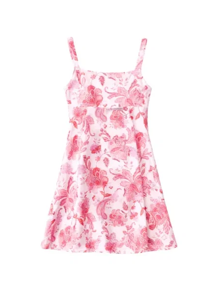 Mała sukienka mini Azeeza z wzorem paisley garniturowa biała