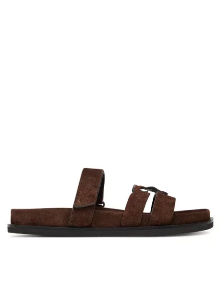 Pantofle Tory Burch hnědé