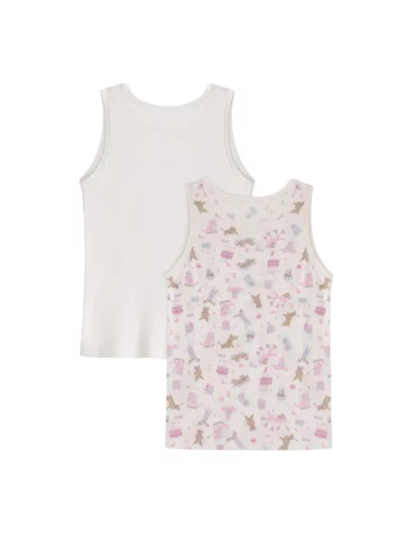 Penti Top PENTI Kinder Zerbrochen Kitty Hug Tanktop' bijela