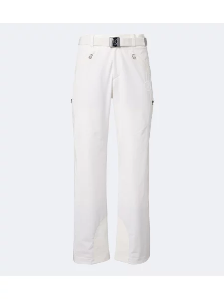 Cu centură pantaloni de schi Bogner alb