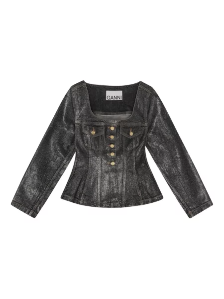 Geacă de blugi Ganni negru