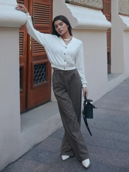 Штани класичні Seventeen вовна/віскоза коричневий