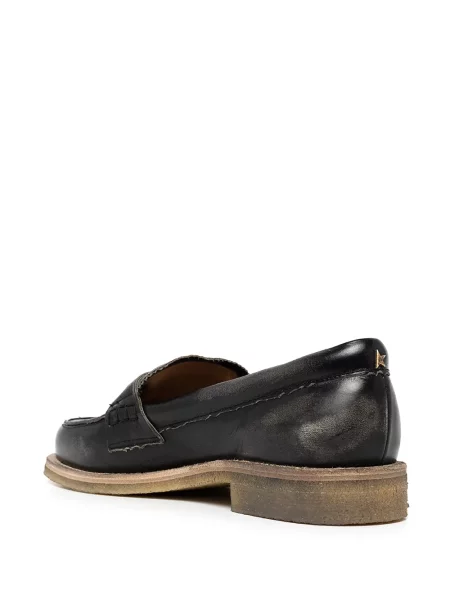 Kožené mokasíny Golden Goose černé