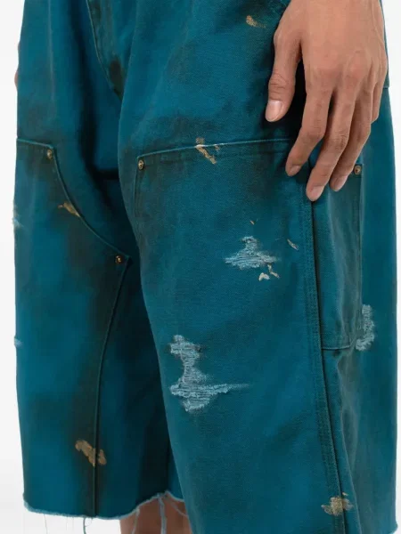 Pantaloni scurți Kamiya zdrențuiți albastru