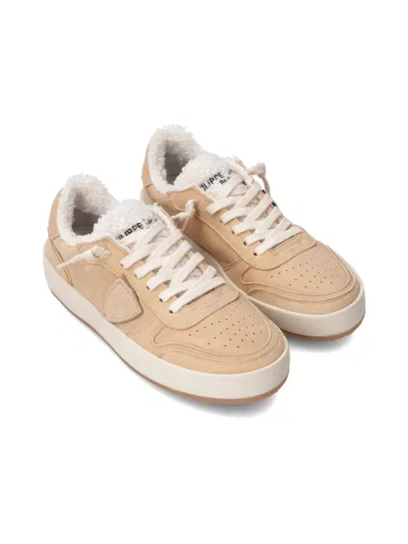 Sneakersy Philippe Model skórzane beżowe