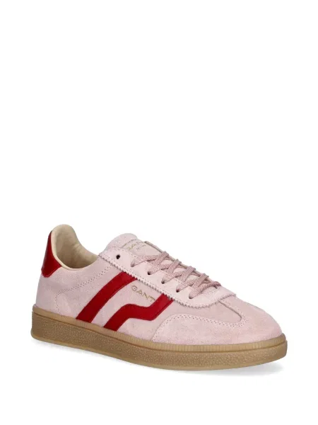 Sneakerși Gant din piele de căprioară cu dungi roz