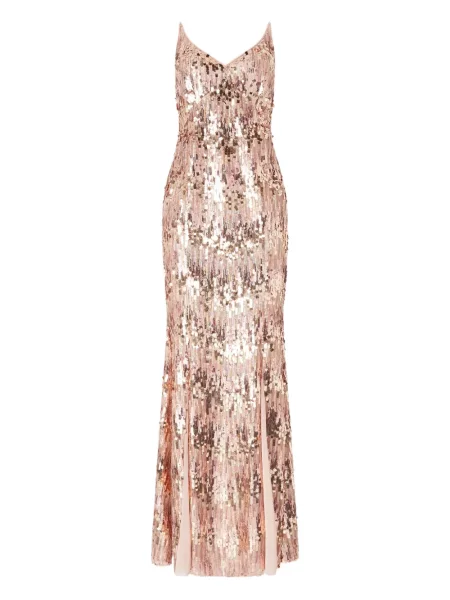 Rochie de cocktail Genny cu paiete de costum roz