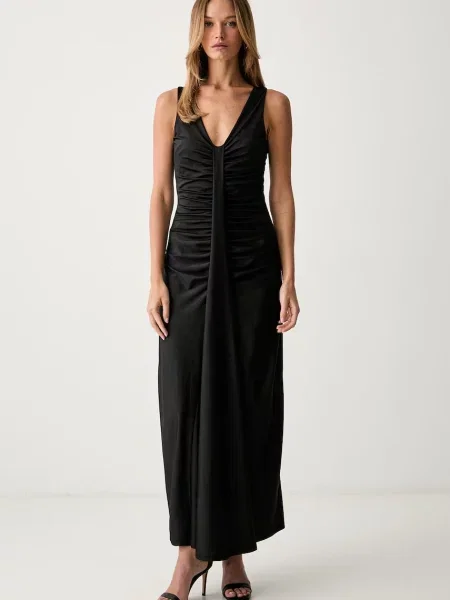 Fracomina rochie drapată negru