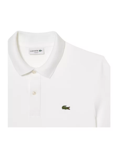Koszulka polo Lacoste Slim Fit z krótkim rękawem XS biała