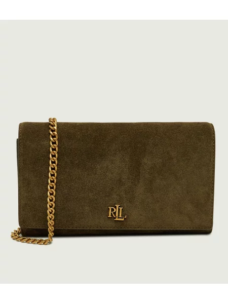 LAUREN RALPH LAUREN Geantă poștaș/poșetă plic Adair II | piele întoarsă verde