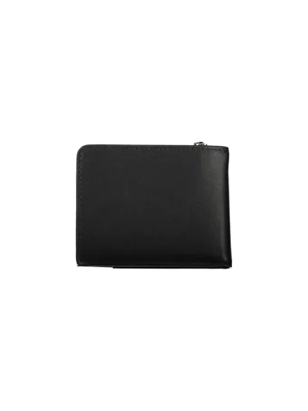 Lniany portfel Calvin Klein czarny