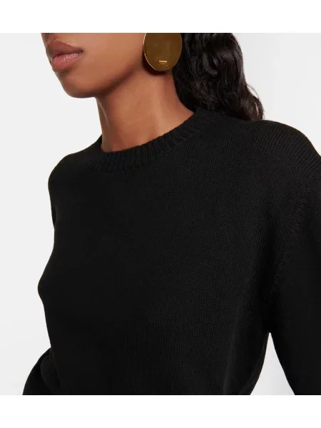 Volneni pulover Jil Sander črna