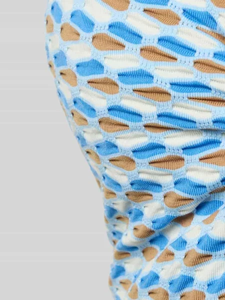 Kostium kąpielowy o kroju slim fit z fakturowanym wzorem model Mala' Seafolly niebieski