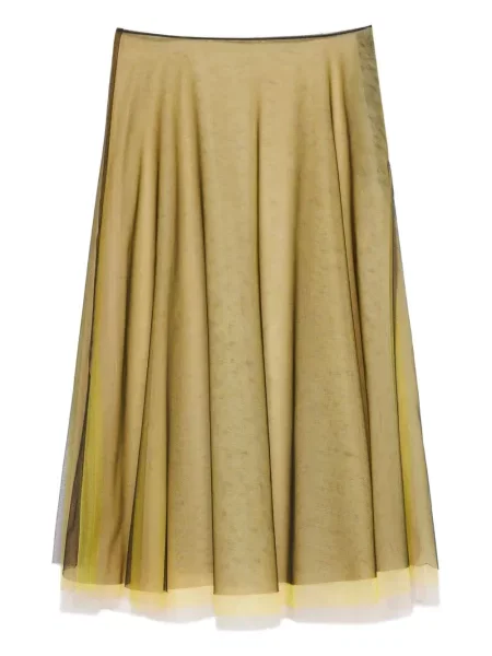Fustă midi Msgm din tul până la genunchi galben
