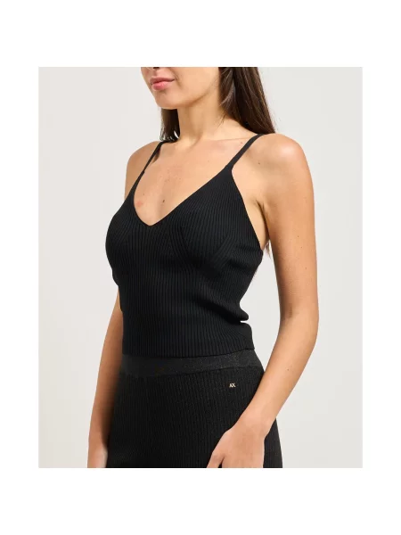 Dzianinowy top Armani Exchange czarny