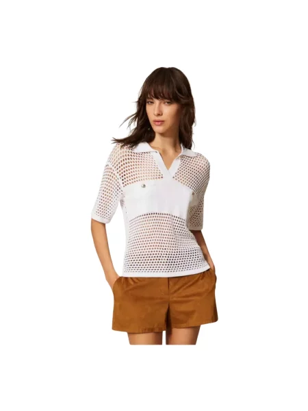 Koszulka polo Twinset biała