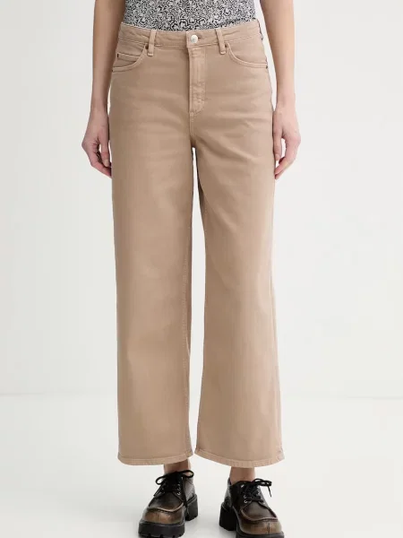 Marc O'Polo blugi wide leg pentru femei bej