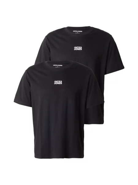 JACK & JONES Tricou JWHCLASSIC negru alb