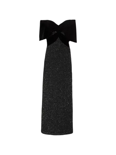 Sukienka Costarellos z koralikami czarna