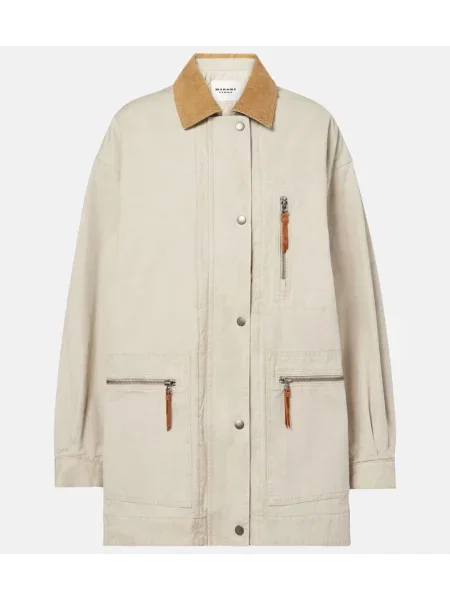 Geacă Marant Etoile de catifea cord bej