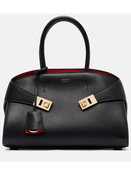 Geantă shopper Ferragamo din piele negru