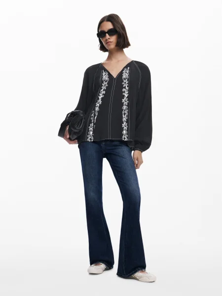 Desigual Bluza Tallo Črna bela