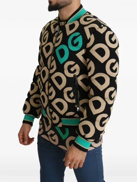 Geacă bomber Dolce & Gabbana cu imagine negru