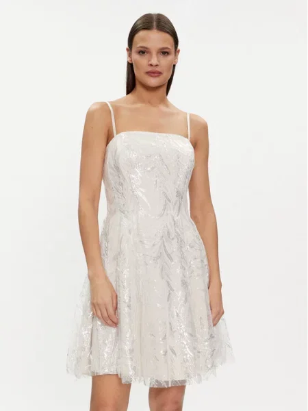 Rinascimento Коктейльна сукня Écru A-Line Fit