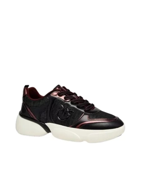 Sneakersy Pinko skórzane czarne