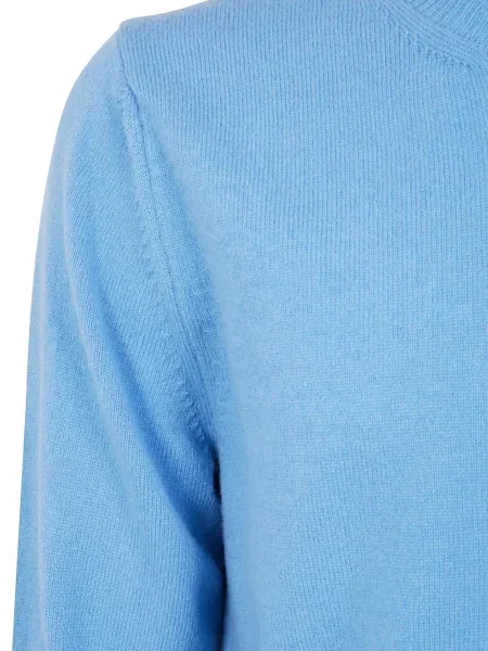 Pulover Comme Des Garçons Shirt de lână cu decolteu rotund albastru