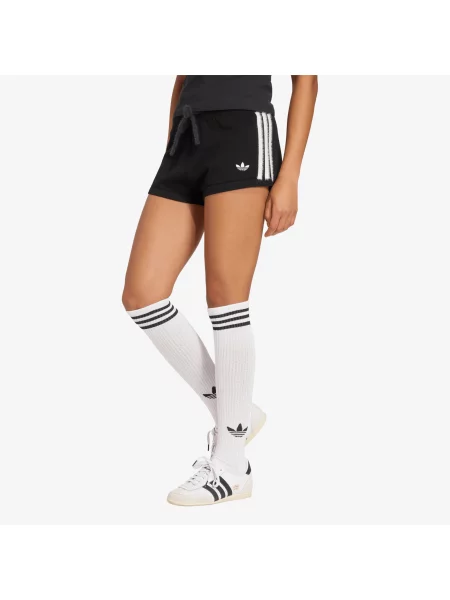 Pantaloni scurți adidas Knitted Short Shorts Black/ White M alb