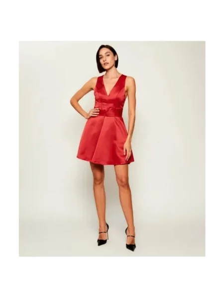 Sukienka mini Elisabetta Franchi w piórka czerwona