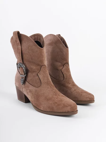 Kowbojskie kozaki Capone Outfitters zamszowe brązowe