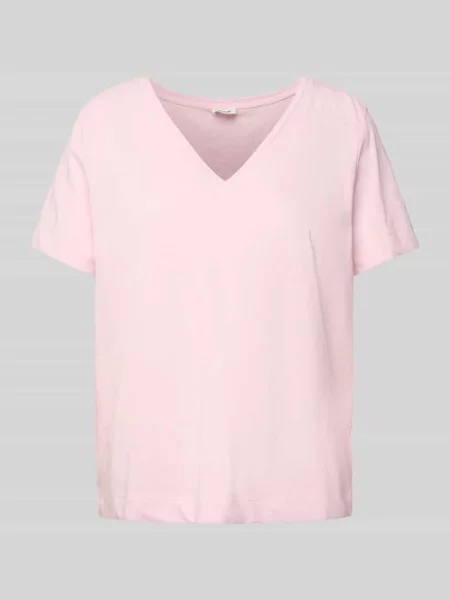 T-shirt o kroju regular fit z czystej bawełny S.oliver Red Label różowa