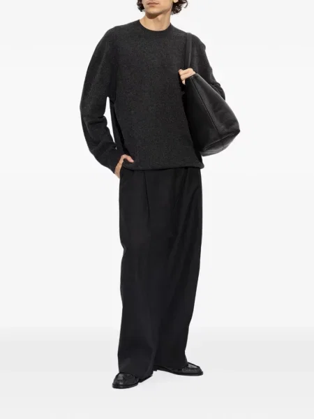 Pulover Jil Sander cu decolteu rotund gri