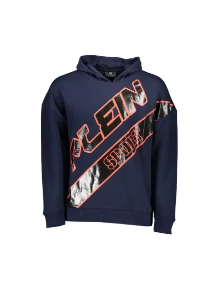 Bluza z kapturem Plein Sport z kapturem niebieska