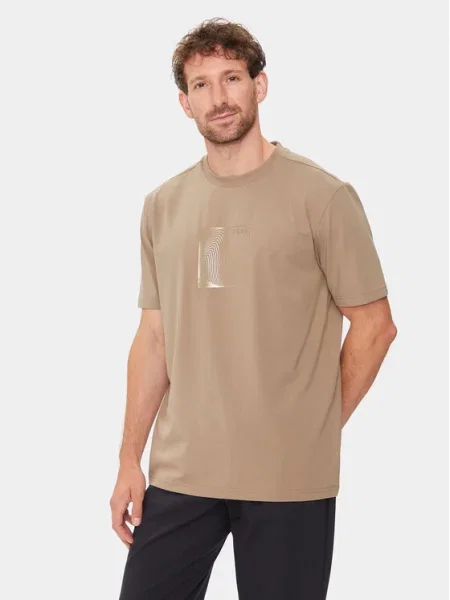 BOSS GREEN Tricou Tee 5 | stretch verde