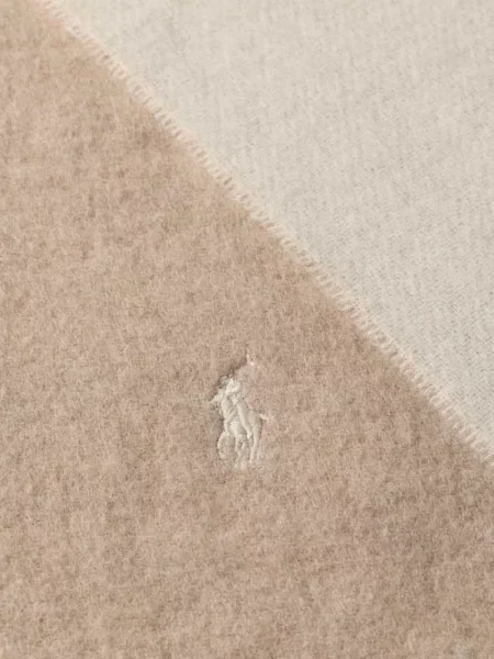 Polo Ralph Lauren szalik z dodatkiem wełny gładki beżowy
