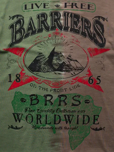 Tricou Barriers cu imagine verde