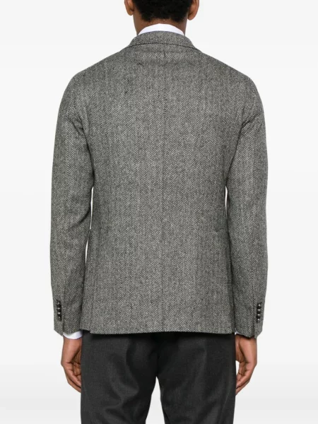Sacou Tagliatore cu model herringbone negru