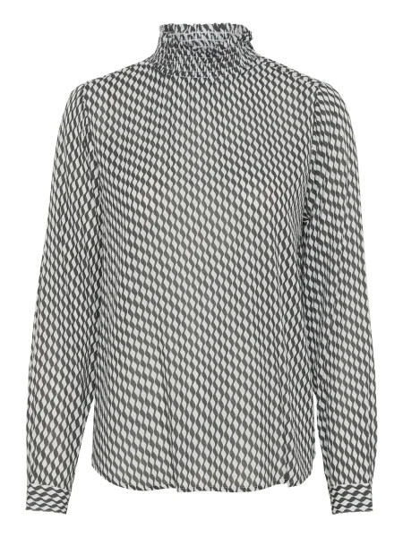 Kaffe Bluză Amber bleumarin / deschis gri