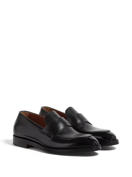 Iš natūralios odos loaferiai Zegna juoda